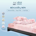 Bộ Ga Gối 4 Món Lụa Tencel 50s AOICONCEPT nhiều Hoạ Tiết Đủ Size cao cấp Hàn Quốc Êm Ái Thoáng Mát 1 ga giường 3 vỏ gối — ảnh 1