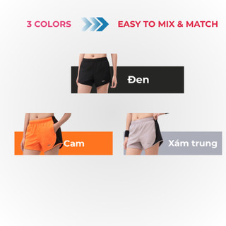 Quần Shorts Thể Thao Nữ 01 lớp VELOSAR RSP-20060 – Nhẹ, Nhanh Khô, Co Giãn, Thoáng Mát