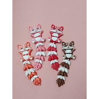 Móc khóa Mèo đuôi dài cử động 3D - Đồ chơi móc khóa cute