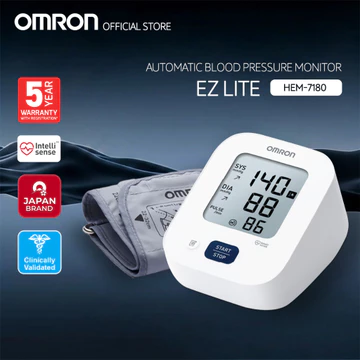 Máy Đo Huyết Áp Omron EZ Lite HEM-7180 | Chỉ Báo Tăng Huyết Áp, Phát Hiện Nhịp Tim Bất Thường
