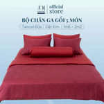 Bộ Chăn Ga Gối 5 Món Lụa Tencel 60s Phối Dệt Kim nhiều Hoạ Tiết Size 1m6 đến 2m2 AOICONCEPT Cao Cấp Hàn Quốc — ảnh 1