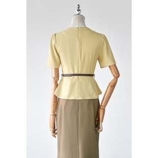 Áo Kiểu Nữ LAMER FASHION Dáng Peplum Công Sở Đai Eo Áo Chiết Eo Xoè Dưới Tôn Dáng Thanh Lịch GMMH L61B26H007