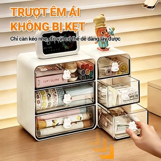 ZiinLife Hộp Đựng Đồ Để Bàn 3 Tầng -Kệ Đựng Văn Phòng Phẩm, Phụ Kiện Tóc, Mỹ Phẩm, Dành Cho Bàn Học