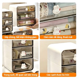 ZiinLife Hộp Đựng Đồ Để Bàn 3 Tầng -Kệ Đựng Văn Phòng Phẩm, Phụ Kiện Tóc, Mỹ Phẩm, Dành Cho Bàn Học