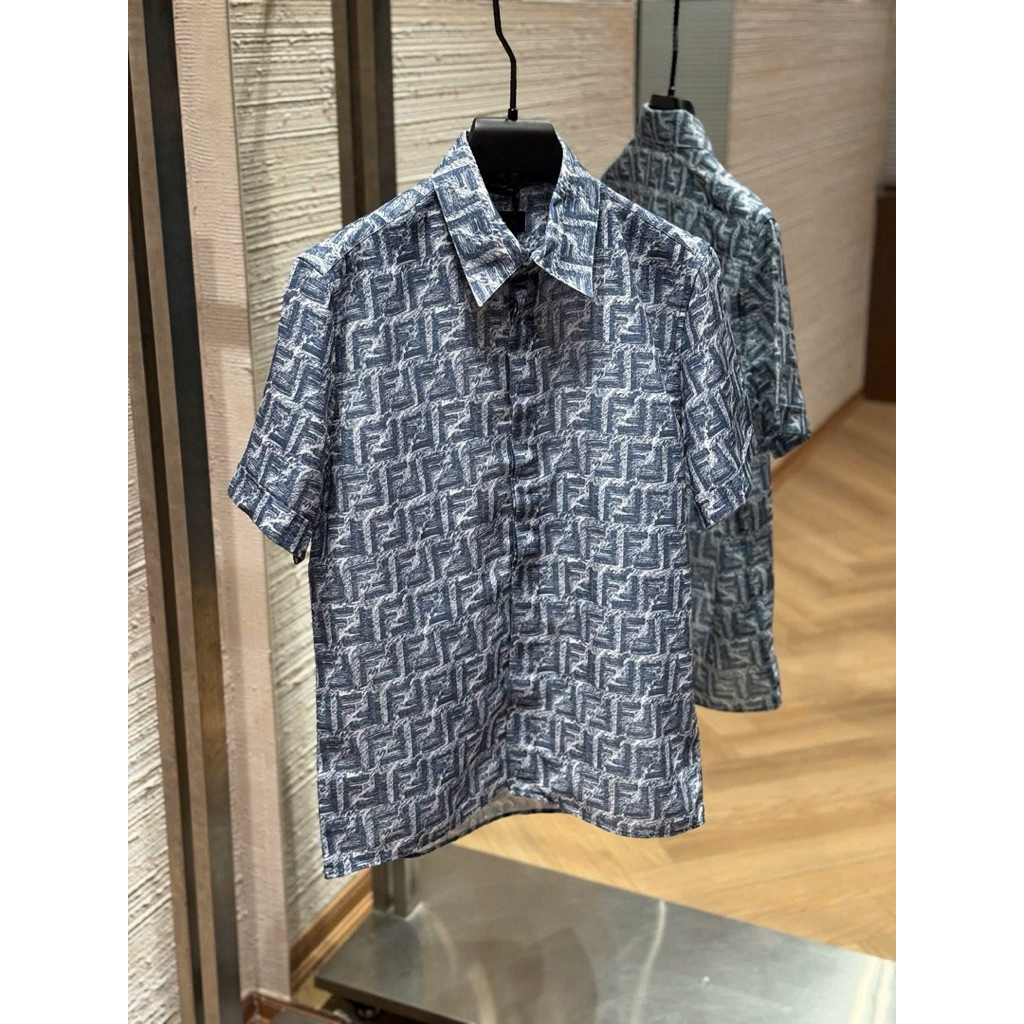 ⚡️[Hight Quality] Áo Sơ Mi 1EN Shirts Navy Dark -  Điểm Nhấn Chữ F Phối Màu Cao Cấp Loại 1