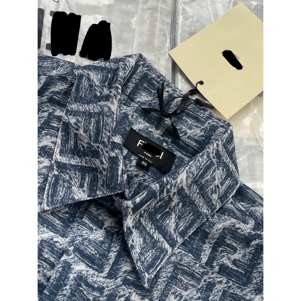 ⚡️[Hight Quality] Áo Sơ Mi 1EN Shirts Navy Dark -  Điểm Nhấn Chữ F Phối Màu Cao Cấp Loại 1