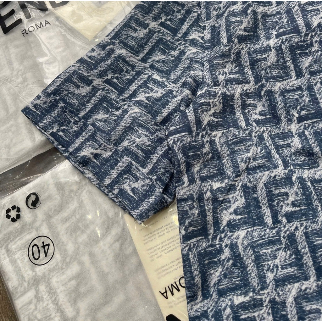 ⚡️[Hight Quality] Áo Sơ Mi 1EN Shirts Navy Dark -  Điểm Nhấn Chữ F Phối Màu Cao Cấp Loại 1