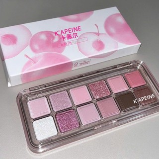 Phấn Mắt Bảng K'APEINE 12  ô Matte Pearl Màu Hồng Chống Thấm Nước Trang Điểm Lâu Dài Mỹ Phẩm