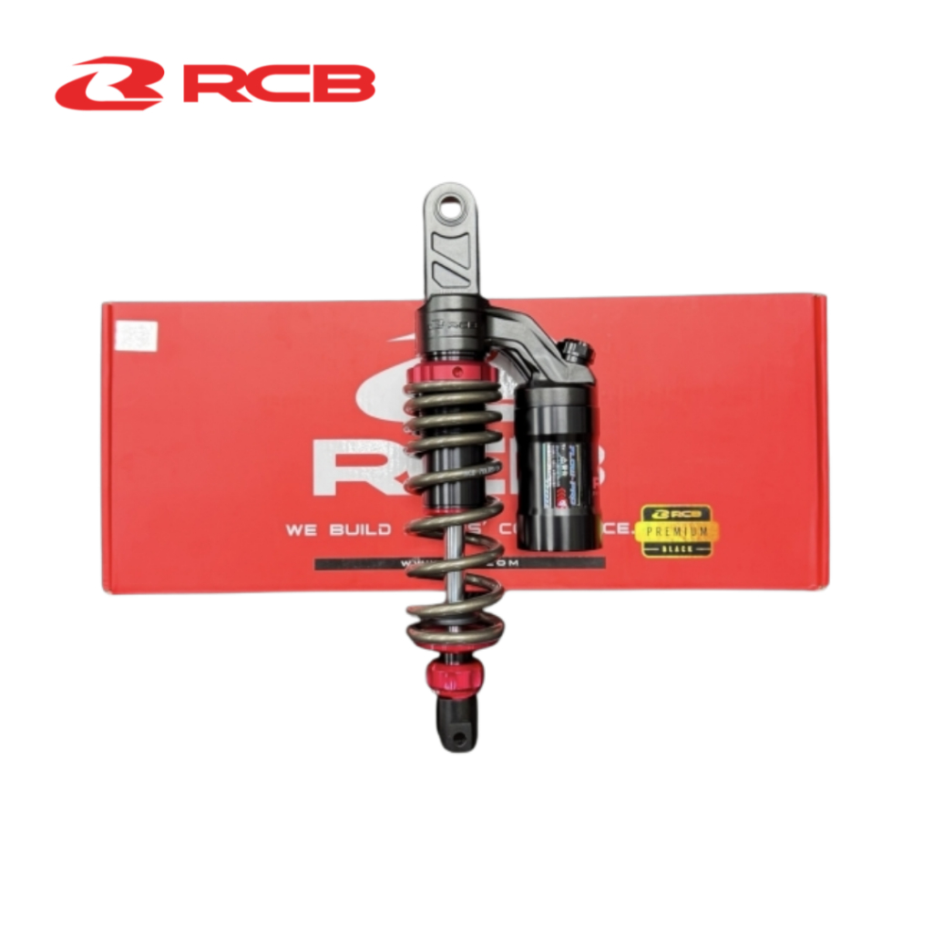 Phuộc Đơn RCB FLOW-S 330mm/340mm cho Vario/Click125-150/Vision Có Rebound, Điều Chỉnh Lò Xo
