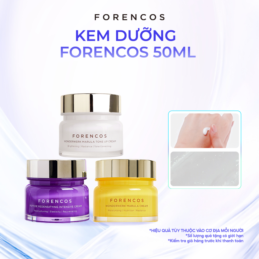 Kem dưỡng ẩm trắng da, tăng độ đàn hồi làm mờ vết nhăn FORENCOS ban ngày và ban đêm 50ml