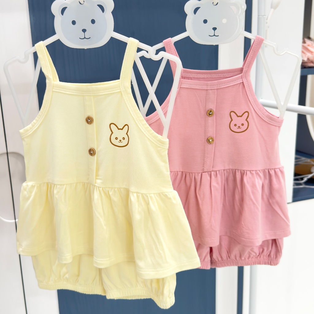 Bộ 2 Dây Cho Bé Gái Anminaza Vải Sợi Tre Mềm Mịn Co Dãn Và Thoáng Mát - Hàng Chính Hãng AMI0301