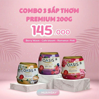 Combo 3 Sáp thơm OASIS PREMIUM đủ mùi hương 200gr