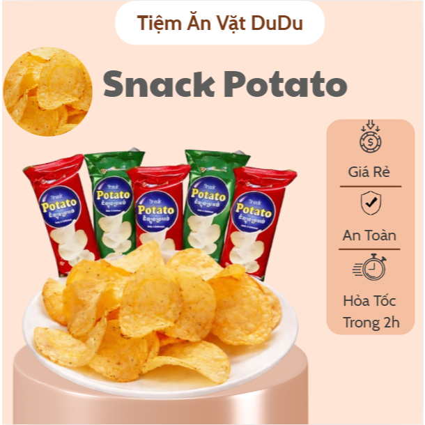 Snack Potato Vela, Snack Khoai Tây Thơm Ngon Giòn Rụm Thơm Ngon- Đồ Ăn Vặt