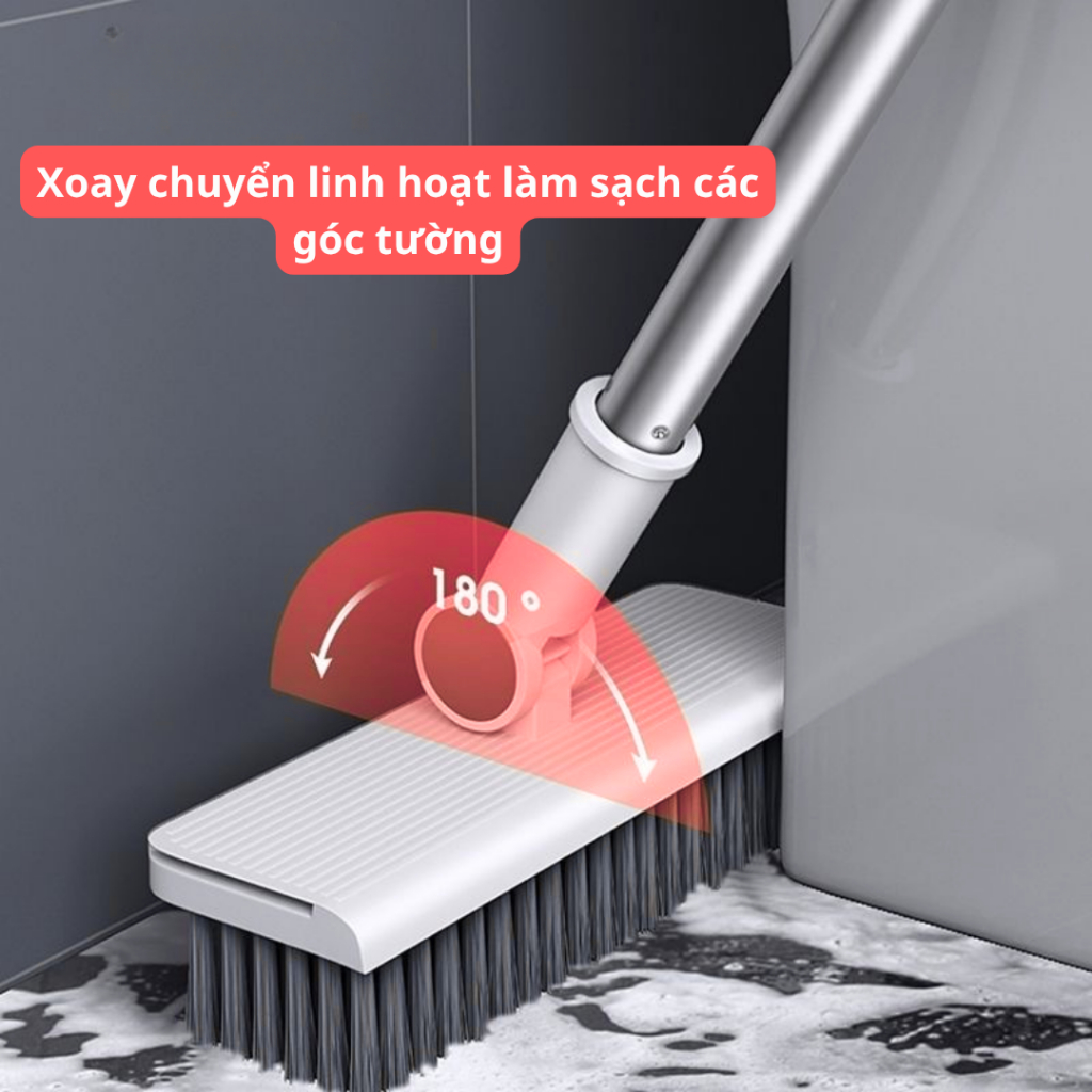 Chổi Quét Nhà 3 Trong 1 Bản Nội Địa Mới Nhất Gạt Nước, Gom Rác, Lau Sàn Siêu Sạch