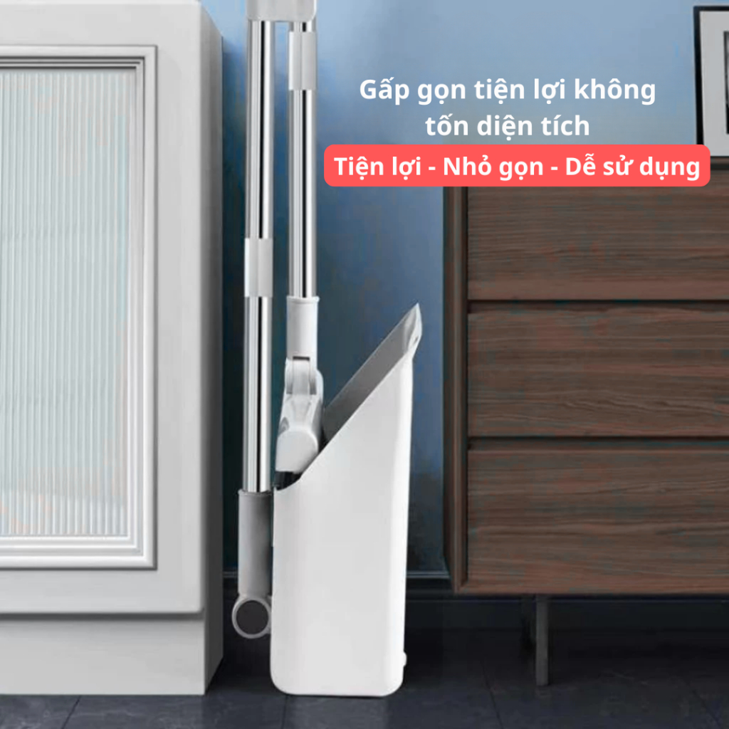 Chổi Quét Nhà 3 Trong 1 Bản Nội Địa Mới Nhất Gạt Nước, Gom Rác, Lau Sàn Siêu Sạch