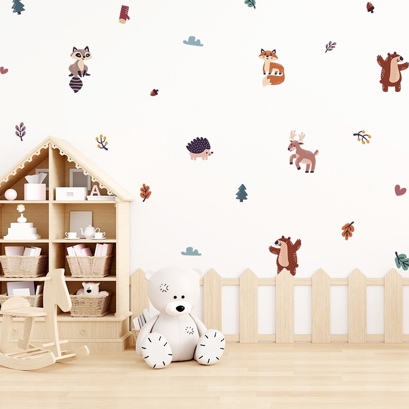 Sticker Decal Dán Tường Mẫu Động Vật 11 Có Keo Sẵn - Trang Trí Cửa Kính - Decor Phòng Ngủ