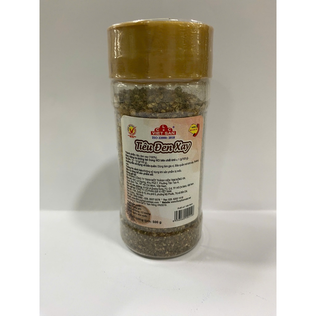Tiêu Đen Xay Việt San 50g/100g  - Tiêu Xay 100% Nguyên Chất Thơm Nồng Cay Tê Tẩm Ướp Nấu Ăn Đa Năng