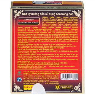combo 3 hộp Dầu gội Shitinsof Hán Phương nhuộm và dưỡng tóc, Linh Chi Đen Tóc Danh Nhân Đường 15ml