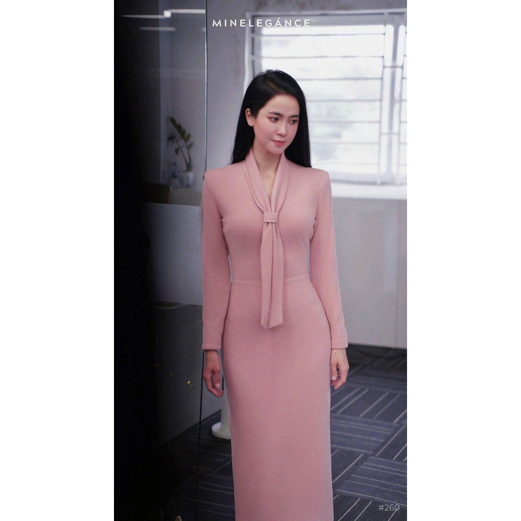 MINELEGÁNCE | VÁY LEN BODY DÁNG DÀI THANH LỊCH, SANG TRỌNG - MIN260