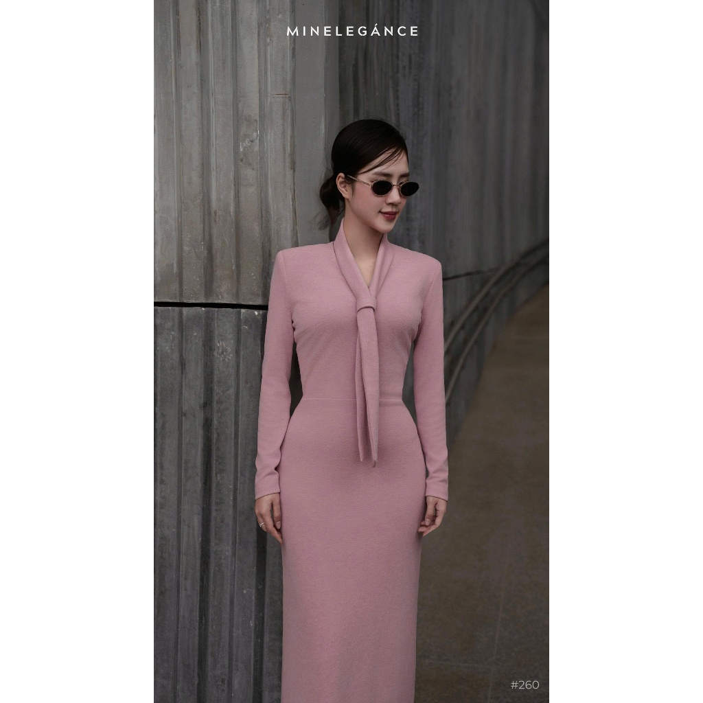 MINELEGÁNCE | VÁY LEN BODY DÁNG DÀI THANH LỊCH, SANG TRỌNG - MIN260