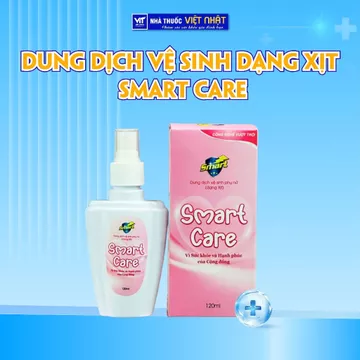 Dung Dịch Vệ Sinh Smart Care Dạng Xịt - Dung Dịch Vệ Sinh Phụ Nữ Dịu Nhẹ Khô Thoáng - 120ml - NT Việt Nhật