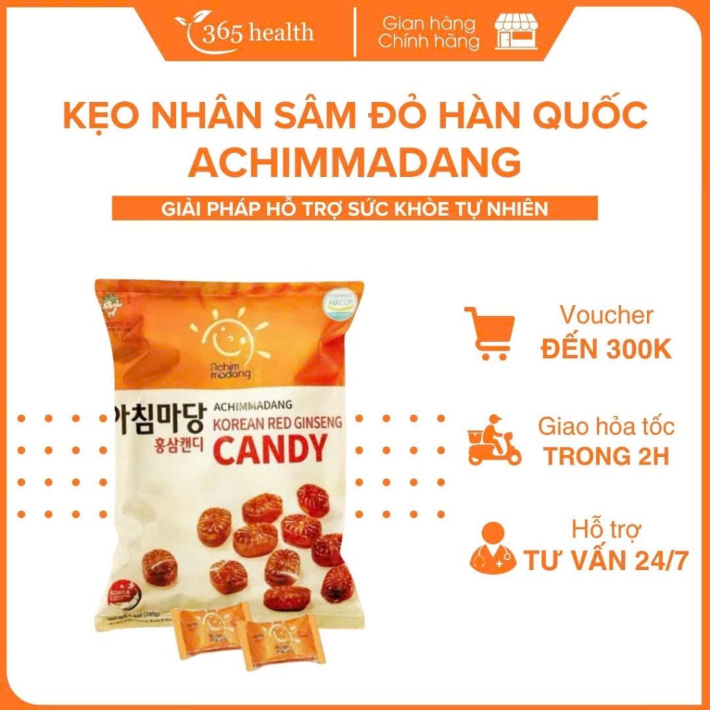 Kẹo nhân sâm đỏ Hàn Quốc gói 180g