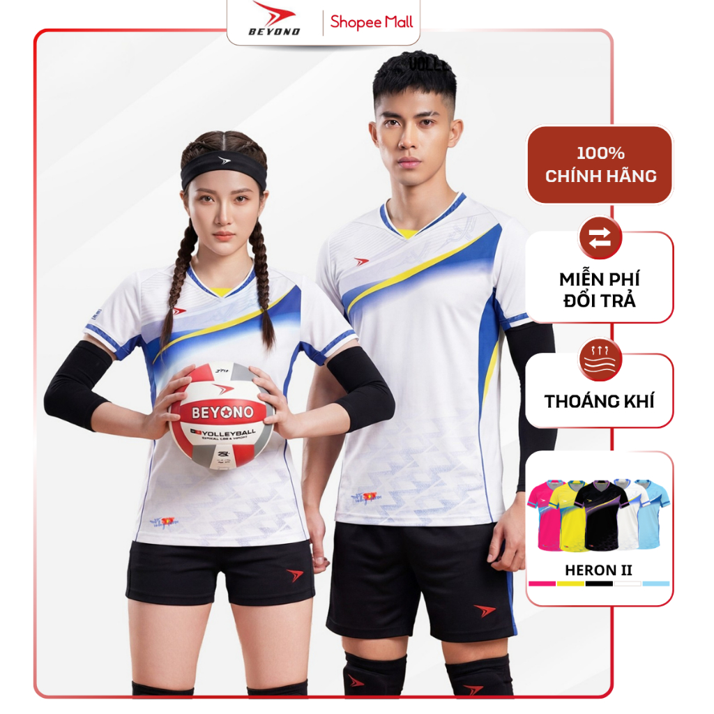 Bộ Quần Áo Bóng Chuyền Beyono Heron V2 Nam/Nữ Vải BE-AIR Mát Nhẹ Thoải Mái