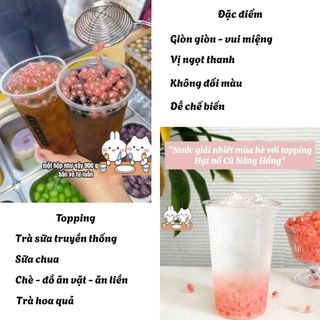 [HỒNG]THẠCH NỔ củ năng hồng (LOTUS FOOD, Daka, Tenten) - hộp 850g