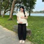 Larosa Quần Bầu Dáng Thụng Chất Kaki Có Chun Điều Chỉnh Vòng Bụng Bigsize - LA168Q