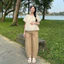Larosa Quần Bầu Dáng Thụng Chất Kaki Có Chun Điều Chỉnh Vòng Bụng Bigsize - LA168Q