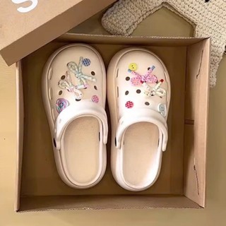 Dép sục nữ đế cao 4cm basic kèm charm Nơ màu kiểu sandal quai hậu dễ thương CS-279 Mita