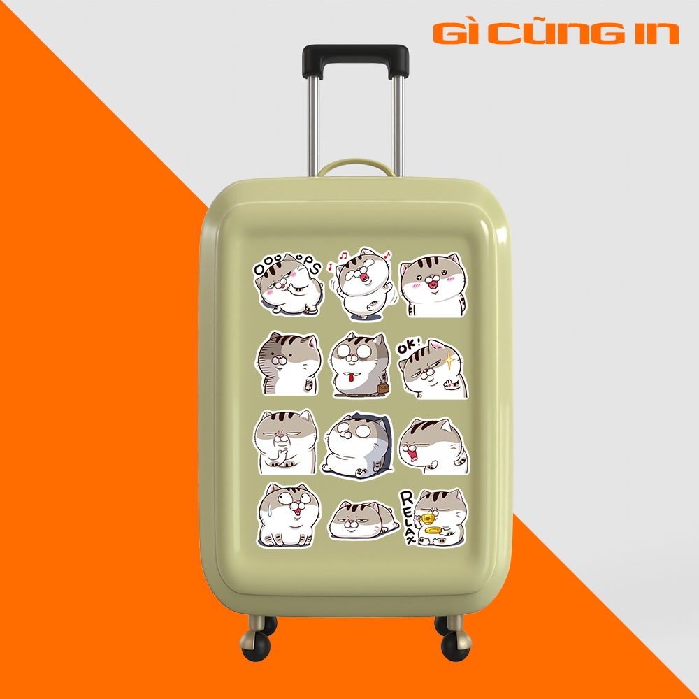 50 Sticker Mèo Ami chống nước sticker dán laptop, điện thoại, đàn guitar, mũ bảo hiểm, vali