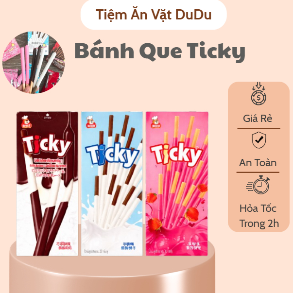 Bánh Que Ticky Thái Lan, Bánh Que Phủ Kem Socola Giòn Ngon