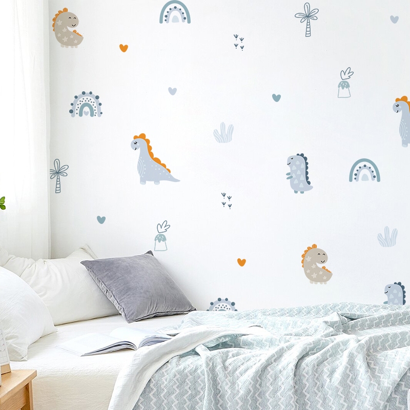 Sticker Decal Dán Tường Mẫu Khủng Long 2 Có Keo Sẵn - Trang Trí Cửa Kính - Decor Phòng Ngủ