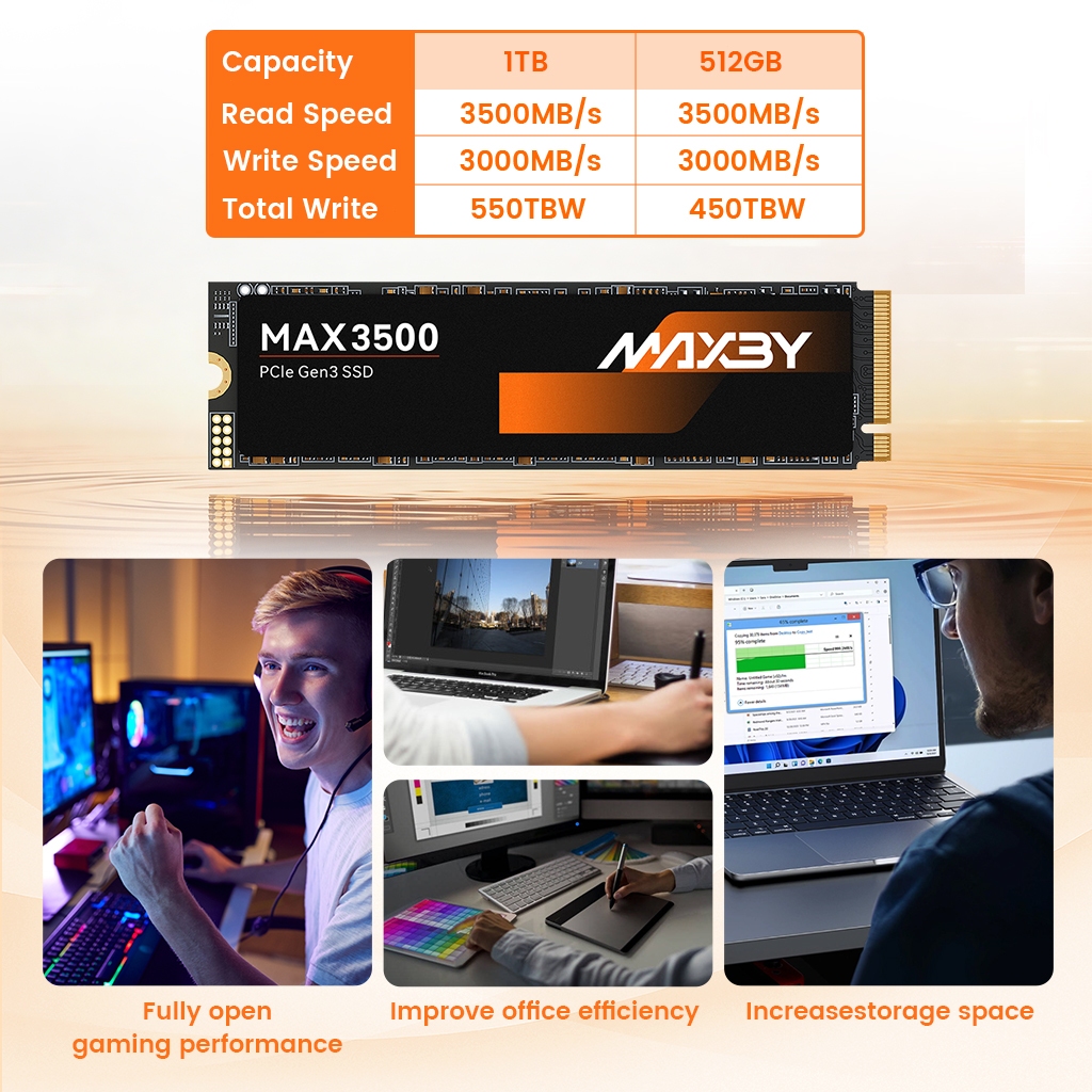 MAXBY MX3500pro M.2 NVMe SSD 512gb 1TB PCIe 3.0x4 Ổ cứng thể rắn bên trong cho máy tính xách tay PC | BigBuy360 - bigbuy360.vn