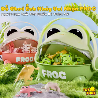 Đồ Chơi Nhảy Ếch Vui Nhộn FROG Sẵn 15 Ếch Con Nhiều Màu Sắc - Đồ Chơi Giải Trí, Gắn Kết Gia Đình Cho Bé