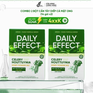 [Combo x2 Bột Cần Tây Diếp Cá Mật Ong] DAILY EFFECT Celery Houttuynia Honey Power Mix (Hộp 14 Gói x 4g x 2 hộp)