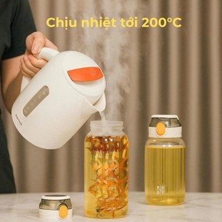 Bình Thủy Tinh Cao Cấp Nắp Bật Tiện Lợi, Dung tích 750ml - 1000ml, Chịu Nhiệt Cao, Bền Bỉ