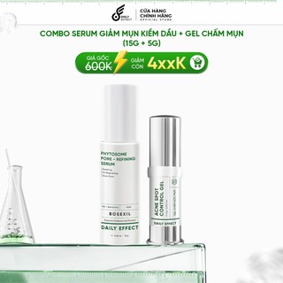 [Combo Serum Giảm Mụn Kiềm Dầu + Gel Chấm Mụn] DAILY EFFECT (15g + 5g)