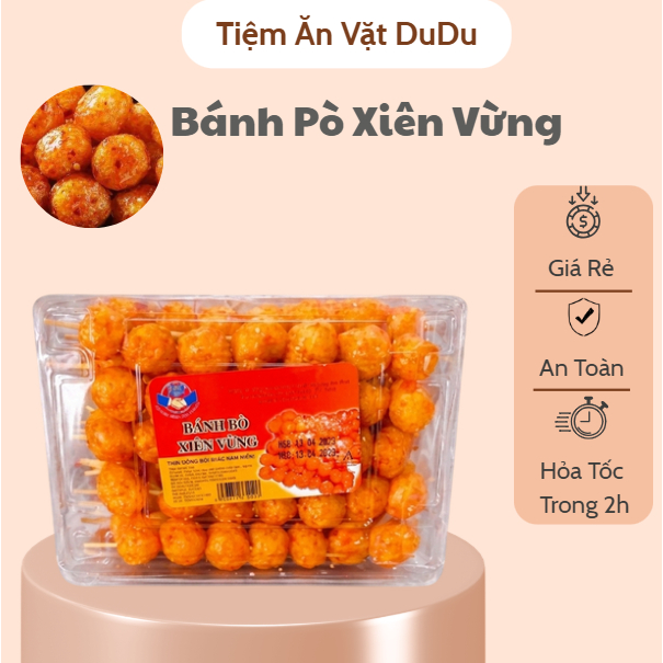 Bánh Pò Xiên Vừng, Bánh Pò Thanh Hồ Lô Thơm Ngon Giòn Cay - Đồ Ăn Vặt