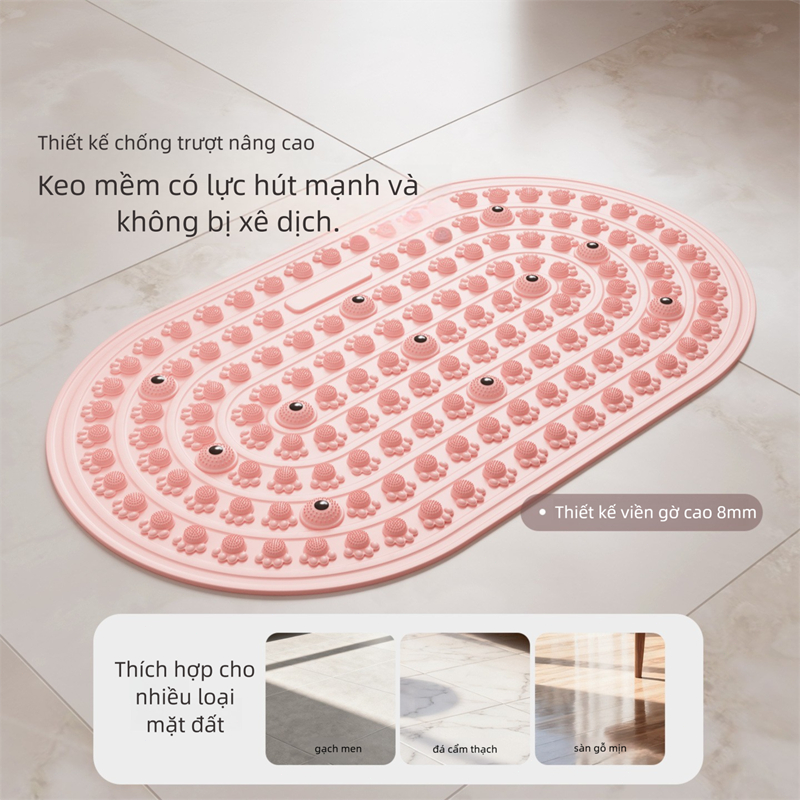 Thảm Massage Chân, Chất Liệu Silicon Đàn Hồi Cao Điều Hoà Lưu Thông Khí Huyết, Tại Nhà Chống Trượt Dễ Vệ Sinh