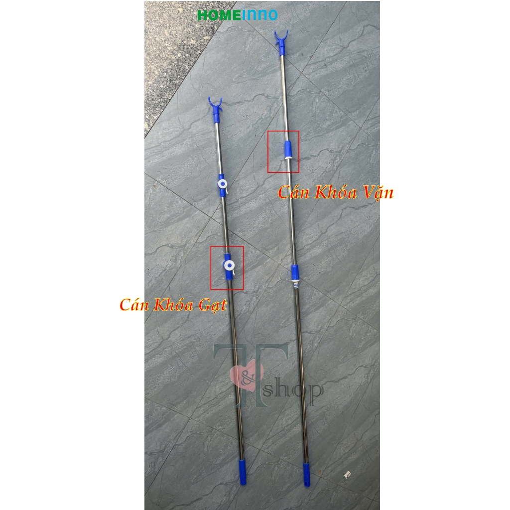 Cây Gậy Móc Treo/Lấy Đồ, Quần Áo Trên Cao Homeinno Cán 1m4/2m/3m/4m