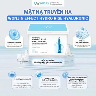 Hộp 30 Miếng Mặt Nạ Wonjin Dưỡng Trắng Combo 30 Miếng Mask Wonjin Effect Essence Mask Cấp Ẩm Phục Hồi Da- Skinora Beauty