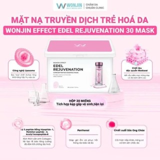 Hộp 30 Miếng Mặt Nạ Wonjin Dưỡng Trắng Combo 30 Miếng Mask Wonjin Effect Essence Mask Cấp Ẩm Phục Hồi Da- Skinora Beauty