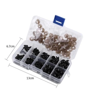 Hộp mắt thú nhiều size kèm chốt cài an toàn (100 cái) | Tiệm Len Của Sam - Sam Crochet