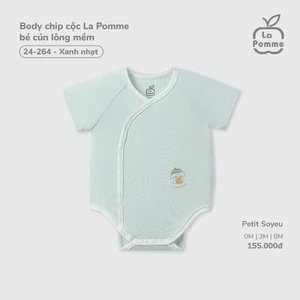 Body chip cộc tay La Pomme - Bé trai/gái dưới 12kg- chất liệu Petit Soyeu, họa tiết xinh xắn, thoáng mát, mềm mịn 0M- 9M
