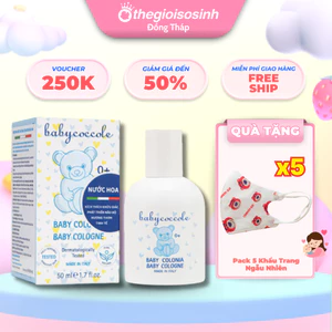 Nước Hoa Cho Bé Babycoccole 0M+ Chiết Xuất Hoa Sen An Toàn Cho Trẻ Sơ Sinh & Em Bé 50ml SSVL