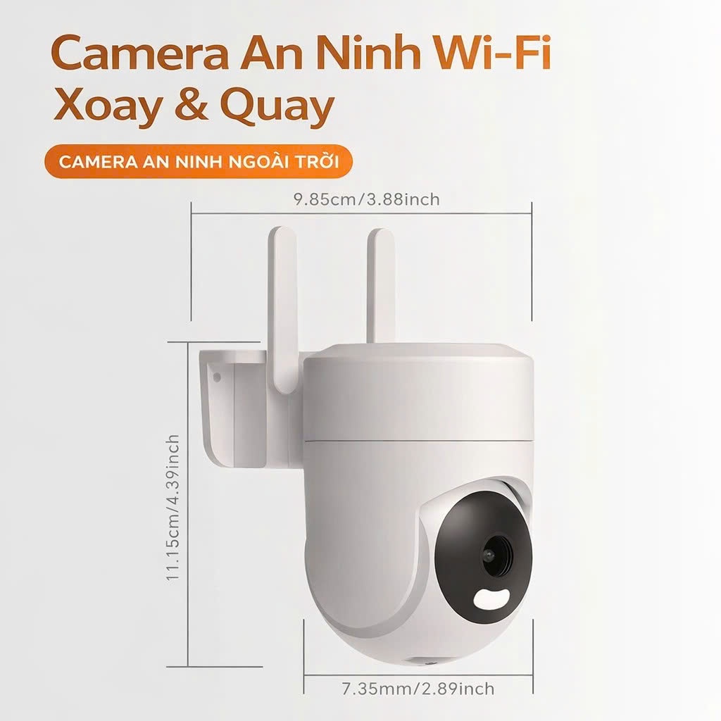 Camera WiFi Không Dây 1080P Dùng Trong Nhà Ngoài Trời Camera Quan Sát Ngày Đêm Đàm Thoại 2 Chiều Phát Hiện Chuyển Động
