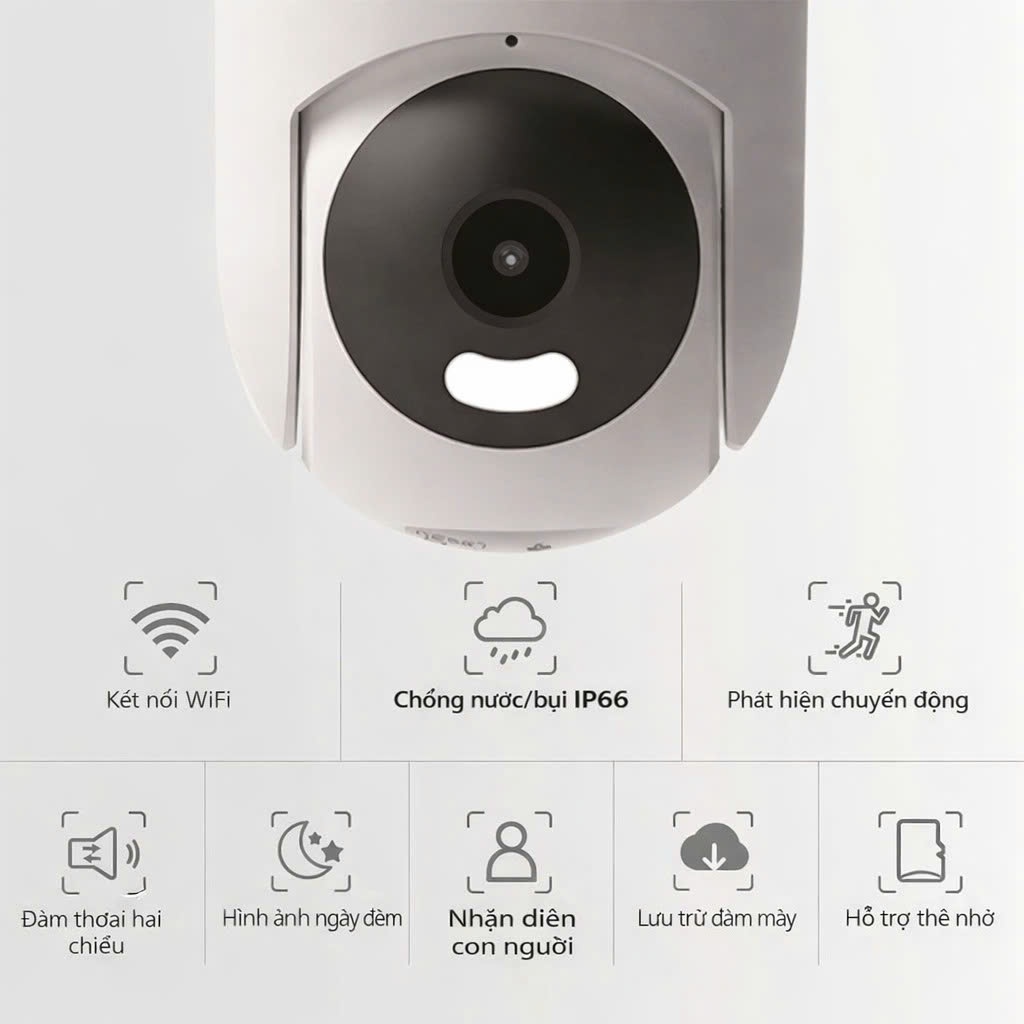 Camera WiFi Không Dây 1080P Dùng Trong Nhà Ngoài Trời Camera Quan Sát Ngày Đêm Đàm Thoại 2 Chiều Phát Hiện Chuyển Động