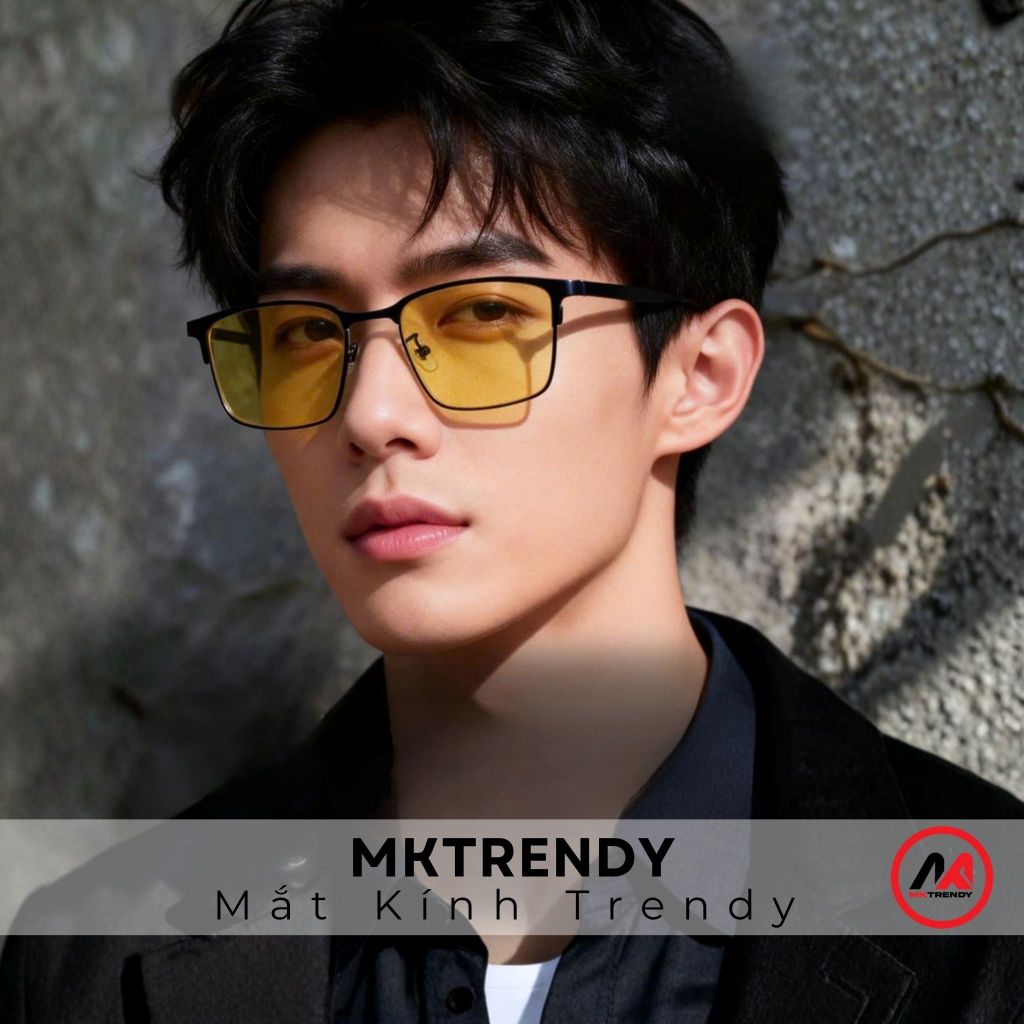 Kính râm gọng vuông thời trang nam MKTRENDY kính mát đi đường chống nắng chống tia UV giảm chói M6